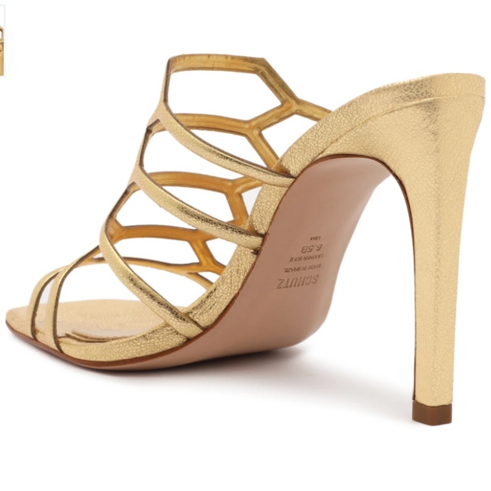 JULIANNA WEEKEND METALLIC LEATHER SANDAL - size 10, NWT - Picture 7 of 9